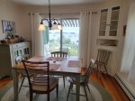 Play games, do puzzles, eat in this dining room with awesome harbor views